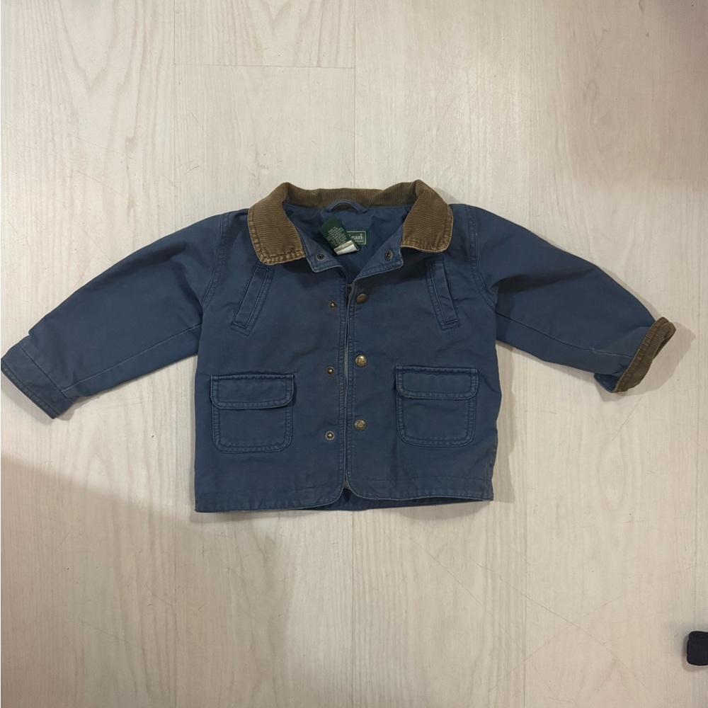 L.L. Bean Kids Barn Coat with Corduroy Collar